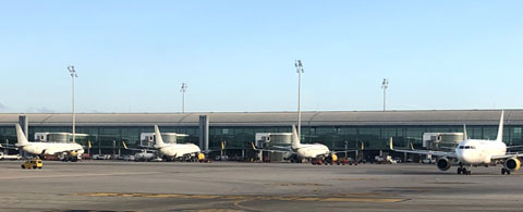 Der Flughafen in Barcelona